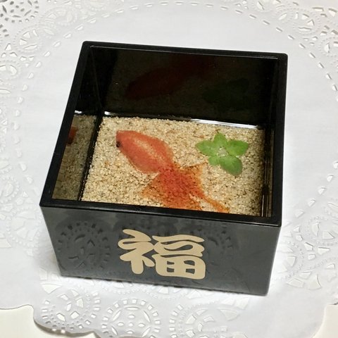 1)福金魚 癒しオブジェ    レジン