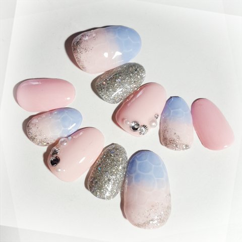 Pastel Lagoon Nail Aqua×Pink