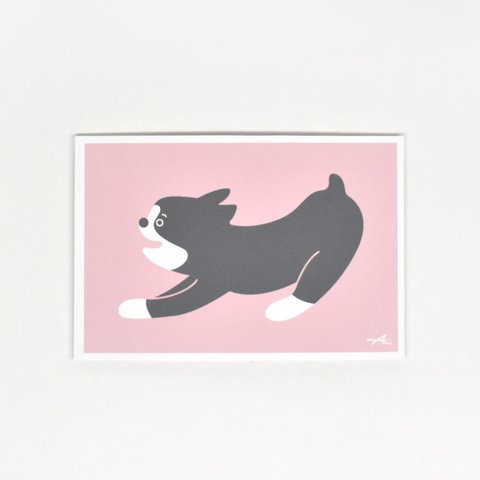 のびる犬　イラストカード