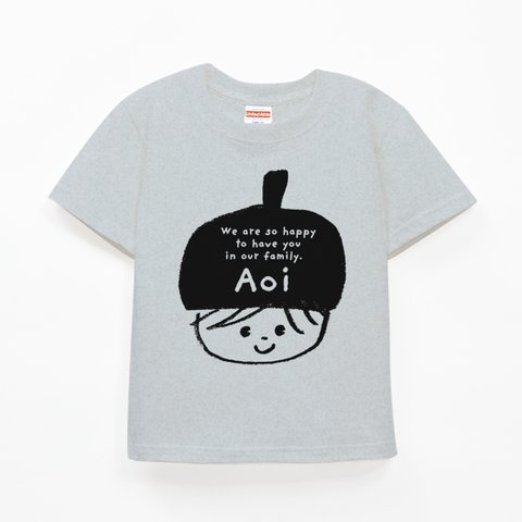 名前が入れられるＴシャツ（黒いベレーちゃん）