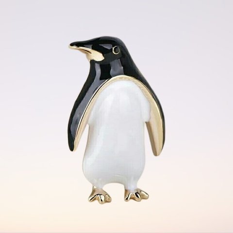 H0930 【動物】ペンギン モチーフブローチ