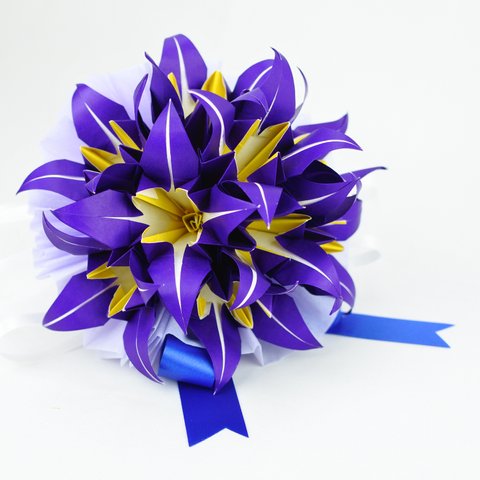 Paper flower kit with video ♥Iris Origami bouquet kit 