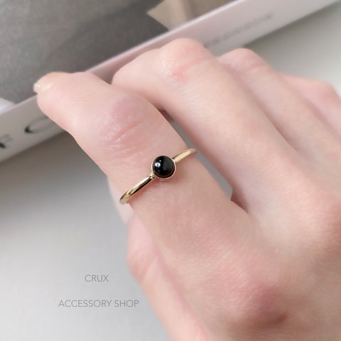 [14kgf] R42 black  spinel bezel ring