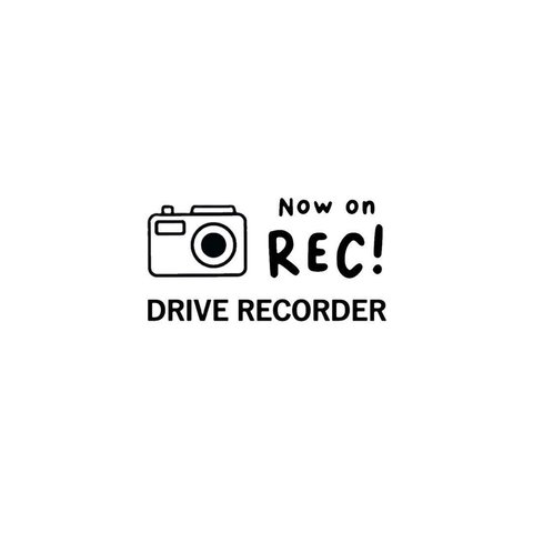 Now on Rec Drive recorder ドラレコ ドライブレコーダー　録画中　24hr 録画　カメラ　煽り運転防止　撮影