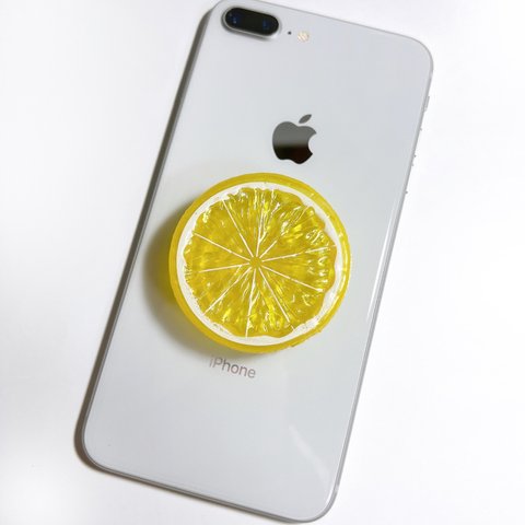 レモン スマホグリップ iPhoneケース スマホケース スマホリング スマホスタンド