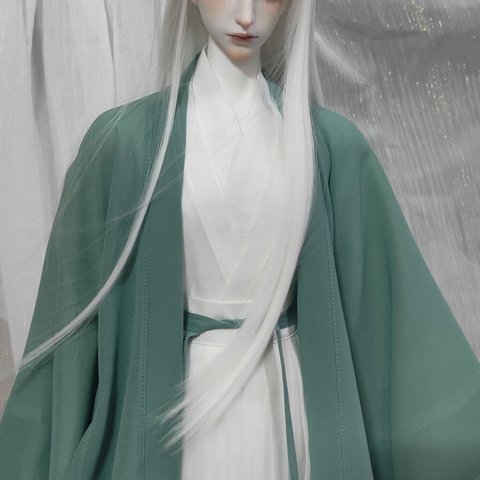 BJD DOLL ドール服 漢服 5点セット1/6サイズ 1/4サイズ 1/3ドール衣装 bjd1/3 doll服 球体関節人形服 緑 中国古代風の美少年服 男