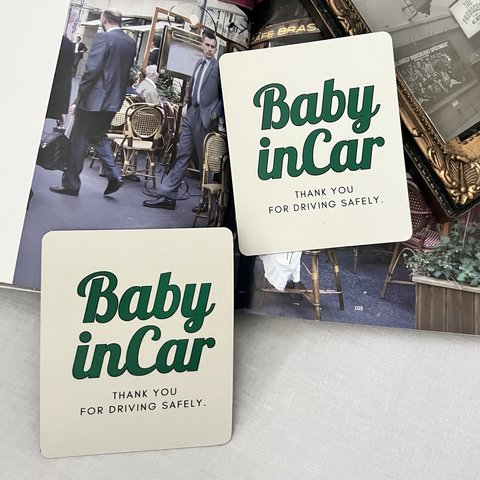 【マグネットタイプ】babyincar ベビーインカー　赤ちゃんが乗っています