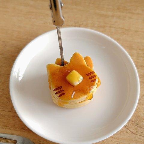 【再販】猫型ホットケーキのメモクリップ