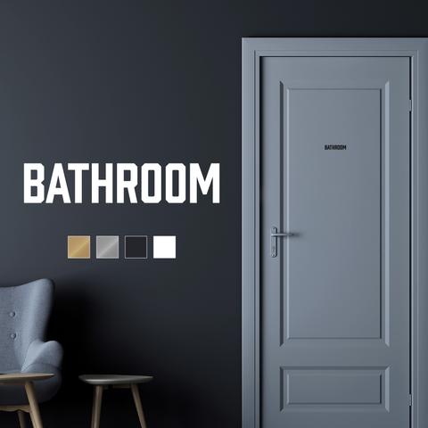 【賃貸OK】BATHROOM ドア サインステッカー インダストリアル │バスルーム用 選べる4色展開