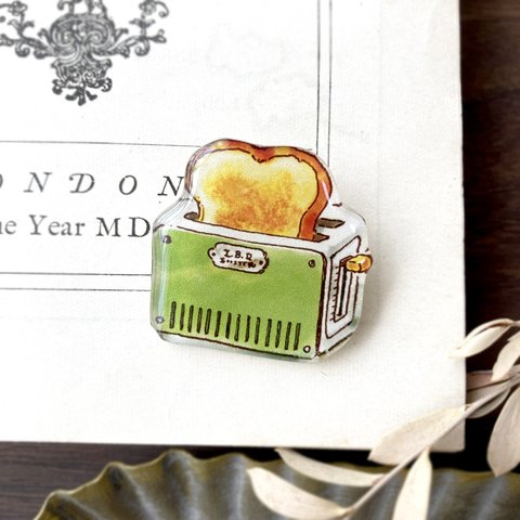 Toaster brooch｜朝食シリーズ　トースターブローチ