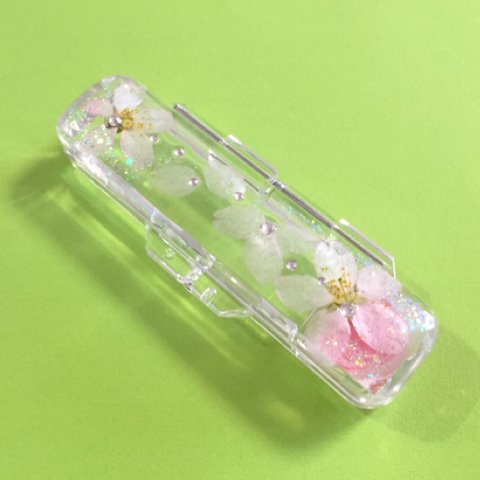 受注制作✨花びらの舞✨押し花 印鑑ケース