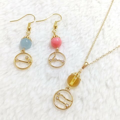 星座×誕生石のアクセサリー☆各種