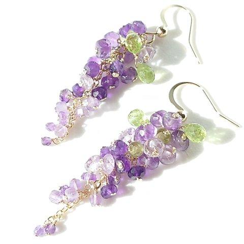 【再販】藤の花ピアス　イヤリング