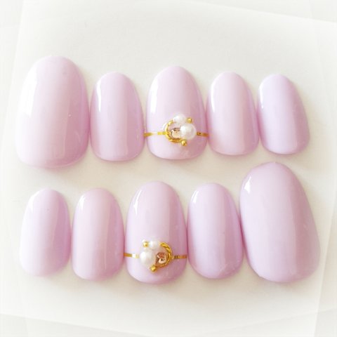 Macaroon Color Nail Purple