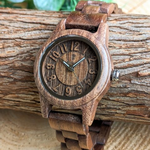 【木製腕時計】EINBAND Himmel Walnut クルミ 木の時計 腕時計 天然木【32mm】