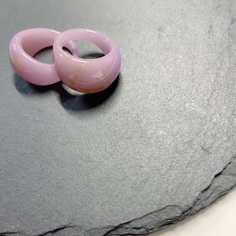SALE marble round ring purple