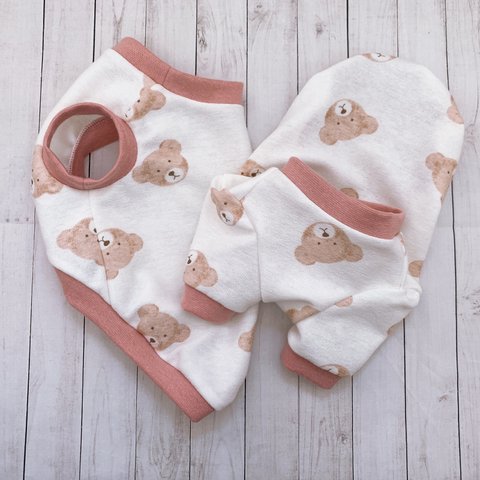 犬服🐶🐾パイルニット生地🧸ちゃんのタンクトップandTシャツ👔