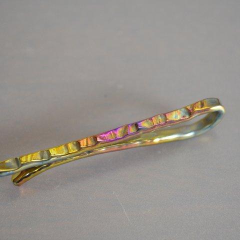 titanium tie bar・純チタンネクタイピン・ピンク・ゴールド