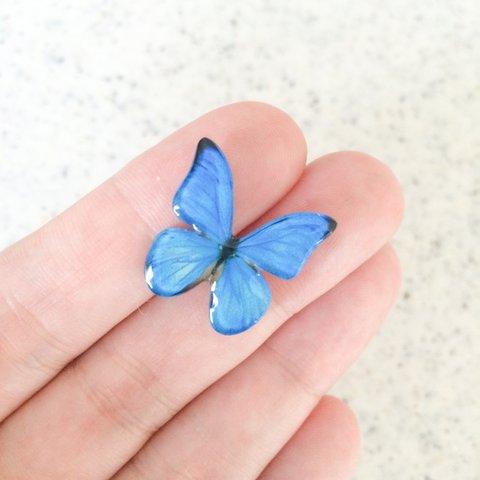 青い蝶のブローチ