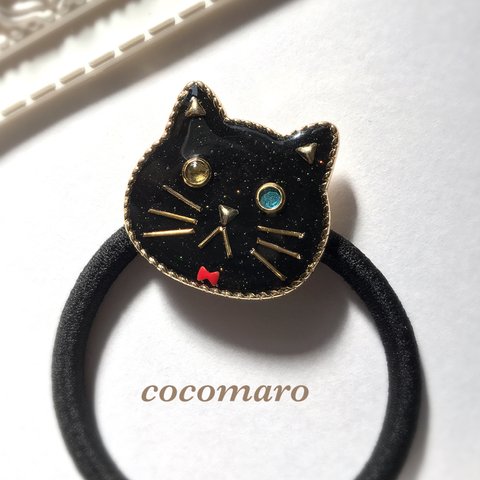 black cat ヘアゴム