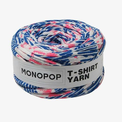 MONOPOP T-SHIRT YARN アロハ ブルー＆ホットピンク