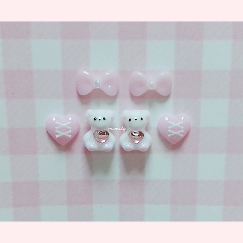 【3dネイルパーツ】ゆめかわ♡パーツset【ハンドメイド】