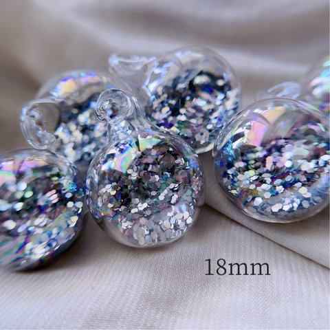 2pcs)3395)18mm)クリアガラス/シャボン玉) witch#2BB