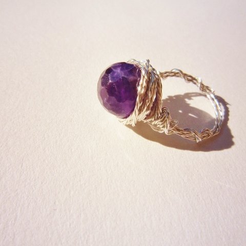 アメジスト　Wire　Ring