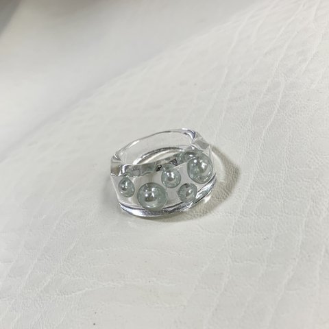 Pearl ring(mint gray・M)