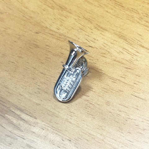 【チューバ】スターリングシルバー・ピンバッジ　Tuba　Pins　シルバー925　ケース付き　楽器アクセサリー　ピンズ　タイピン　タイタック　ブローチ