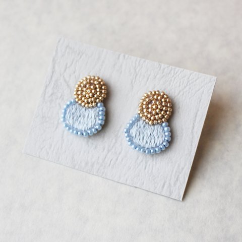 tomo/ビーズ刺繍ピアス