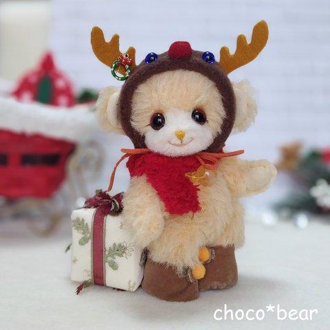 11月誕生石 ベア クリスマス トナカイ choco*bear   