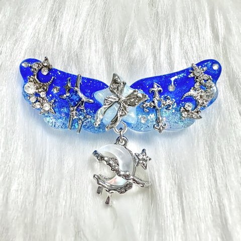 【1点物】ʚふわわえんじぇるシリーズ ɞ ハンドメイドアクセサリー ハンドメイド ヘアピン ヘアゴム レジン 天使 羽 ゆめかわいい 病みかわいい 天使界隈 韓国 個性派 原宿系 ロリィタ 量産 地雷