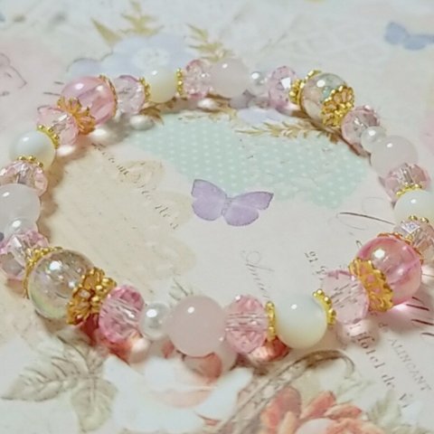 ゆめかわいいプリンセス系♡キラキラブレスレット