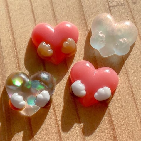 ハートキャッチ猫モールド Cat’s heart mold☆。.:＊・゜pitteシリーズ