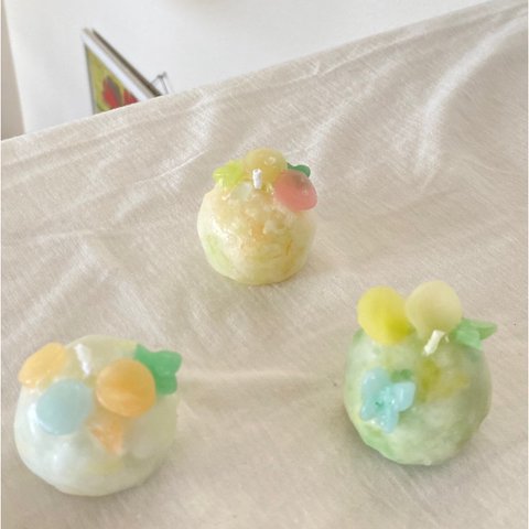 和菓子キャンドル　(朝顔)