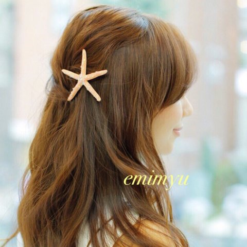 Spring Color Star Fish Hair Pin Pink