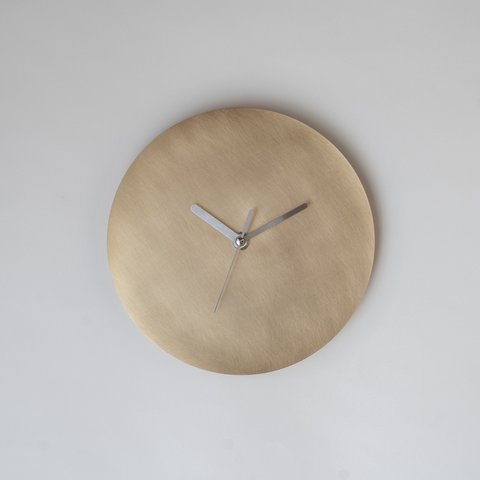  【受注製作】壁掛け時計−タイプ1/真鍮　minimal wall clock <DISK-type1> / brass