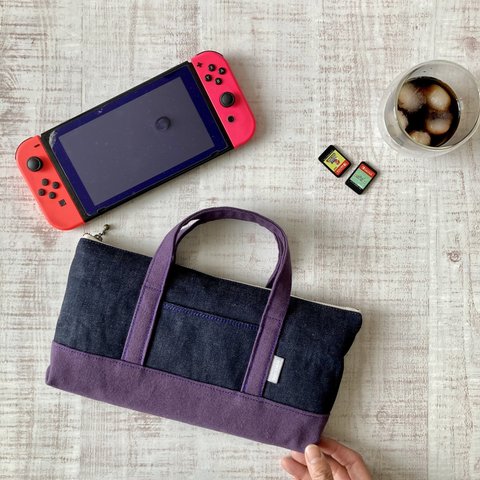 トートバッグ みたいな switchバッグ/ショルダー　パープル