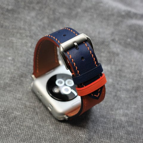 【新作】高級革使用Apple Watch　レザーバンド レザーベルト  時計ベルト　バンド D57 高級金具付け