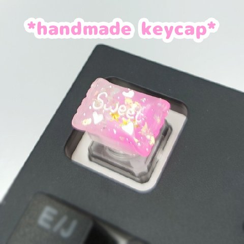 自作キーキャップ　袋入りキャンディー ピンクグラデ keycaps