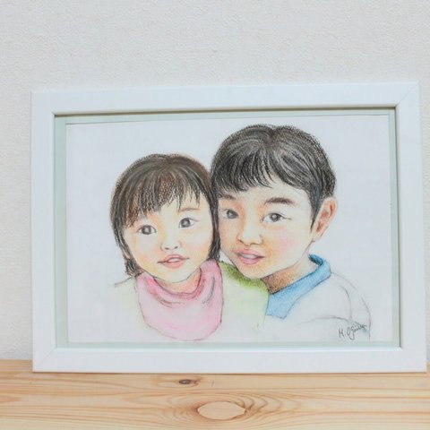 パステル、色鉛筆で似顔絵お描きいたします。オーダーメイド