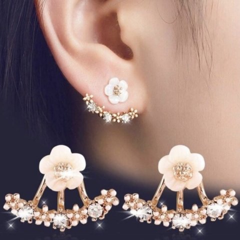 【🌸Flower Earrings Pink Gold🌸】