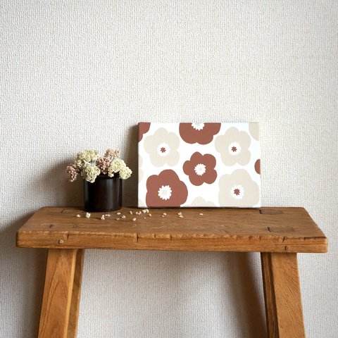 poppy ファブリックパネル  (brown × beige grey)