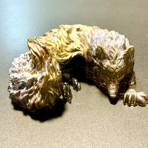 ✨【幻獣シリーズ】✨『セイクレッドウルフ』No.04 置物　新隕石の粉　超高波動石