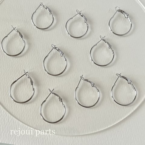 SALE！【8個】20mm フープピアス　シルバー　