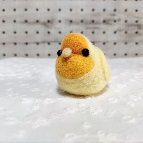 コザクラインコ・ＯＦクリーム（羊毛フェルト）