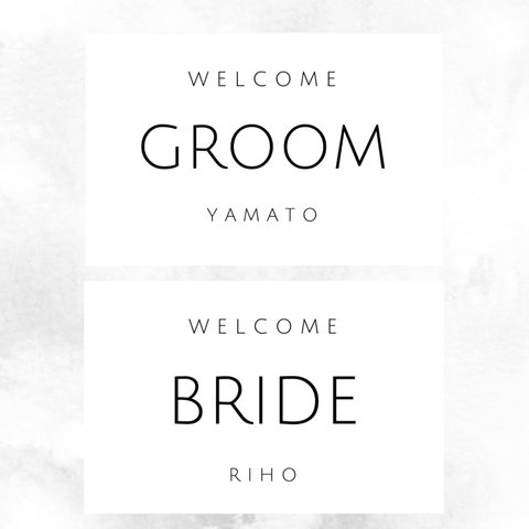 受付　サイン　GROOM BRIDE  結婚式