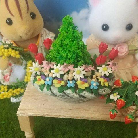 (展示)ミニチュアフラワーセット 春の彩り