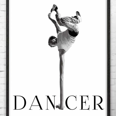 DANCER　おもしろい　ポスター   A4   アート　アートポスター　（アート　seiで検索）　710